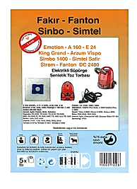Fantom Sessiz SS 2400 - DC 2500 Bez Toz Torbası 20 Adet