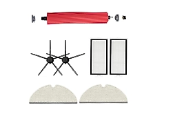Roborock Fırça Hepa Filtre Mop Seti Q7 Max, Q7 Max Plus Siyah İle Uyumlu Yedek Fırça Hepa Filtre Mop Seti-7 Parça