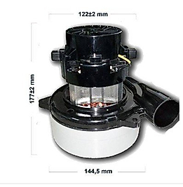 Sanayi Tip Egzostlu Çift Fanlı Süpürge Motoru