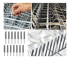 bulaşık sepeti koruyucu kapak, bulaşık makinesi tel koruyucu kapakları,tüm bulaşık sepetleri için uygun model (100 Adet) GRİ