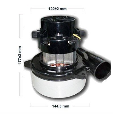 Sanayi Tip Egzostlu Çift Fanlı Süpürge Motoru
