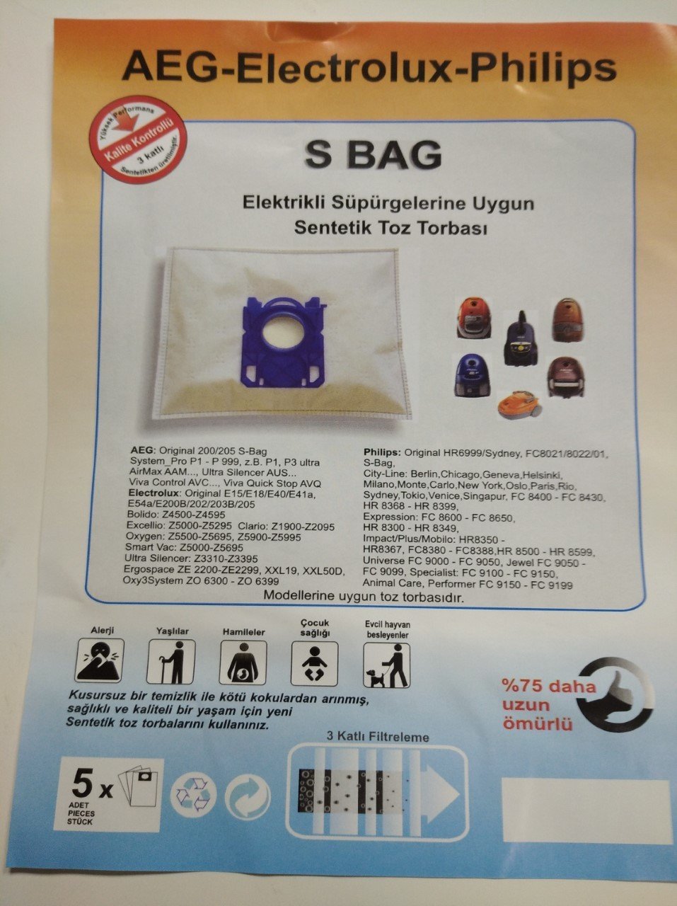 Philips Elektrikli Süpürge Torbası (20 adet)