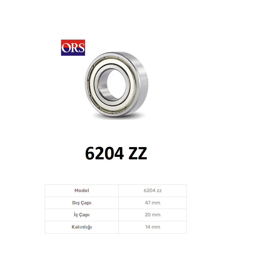 6204 ZZ ORS 20X47X14 RULMAN