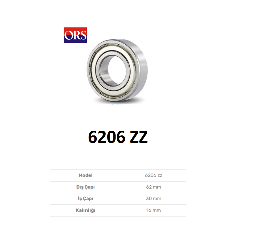 Ors 6206 Zz C3 Rulman 30X62X16
