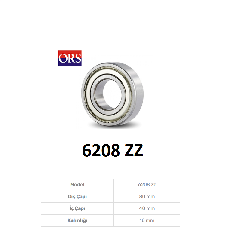 Ors 6208 Zz C3 Rulman 40X80X18