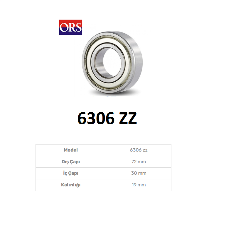 Ors 6306 Zz C3 Rulman 30X72X19