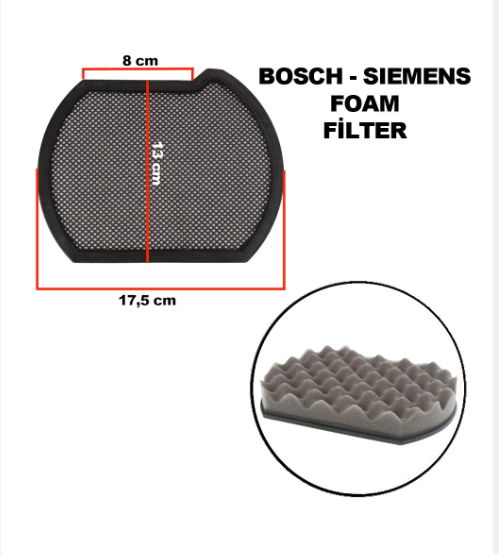 Bosch Bgc41q69 Süpürge Toz Haznesi Sünger Filtresi UYUMLUBgc41q69 Süpürge Toz Haznesi Sünger Filtresi UYUMLU