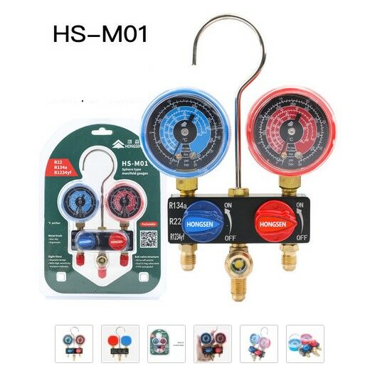 HONGSEN HS-M01 R22/R134/R1234Yf Manifold Hortumsuz